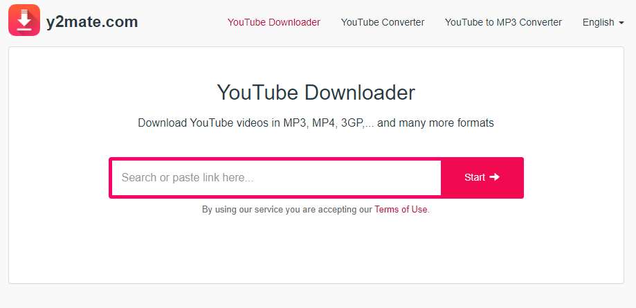 Y2Mate video downloader