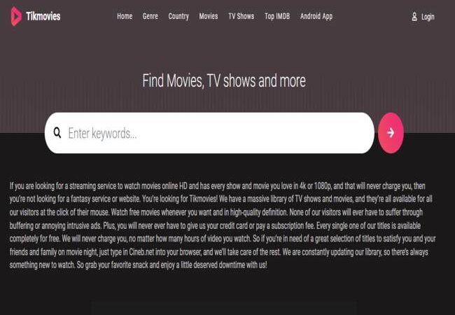 Tikmovies (Watch free latest movies online): Features, Pros & Cons