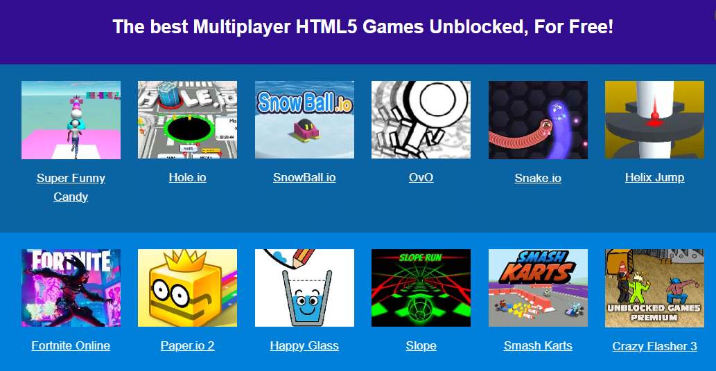 New Unblocked Games Websites for School (Unblocked Games Premium